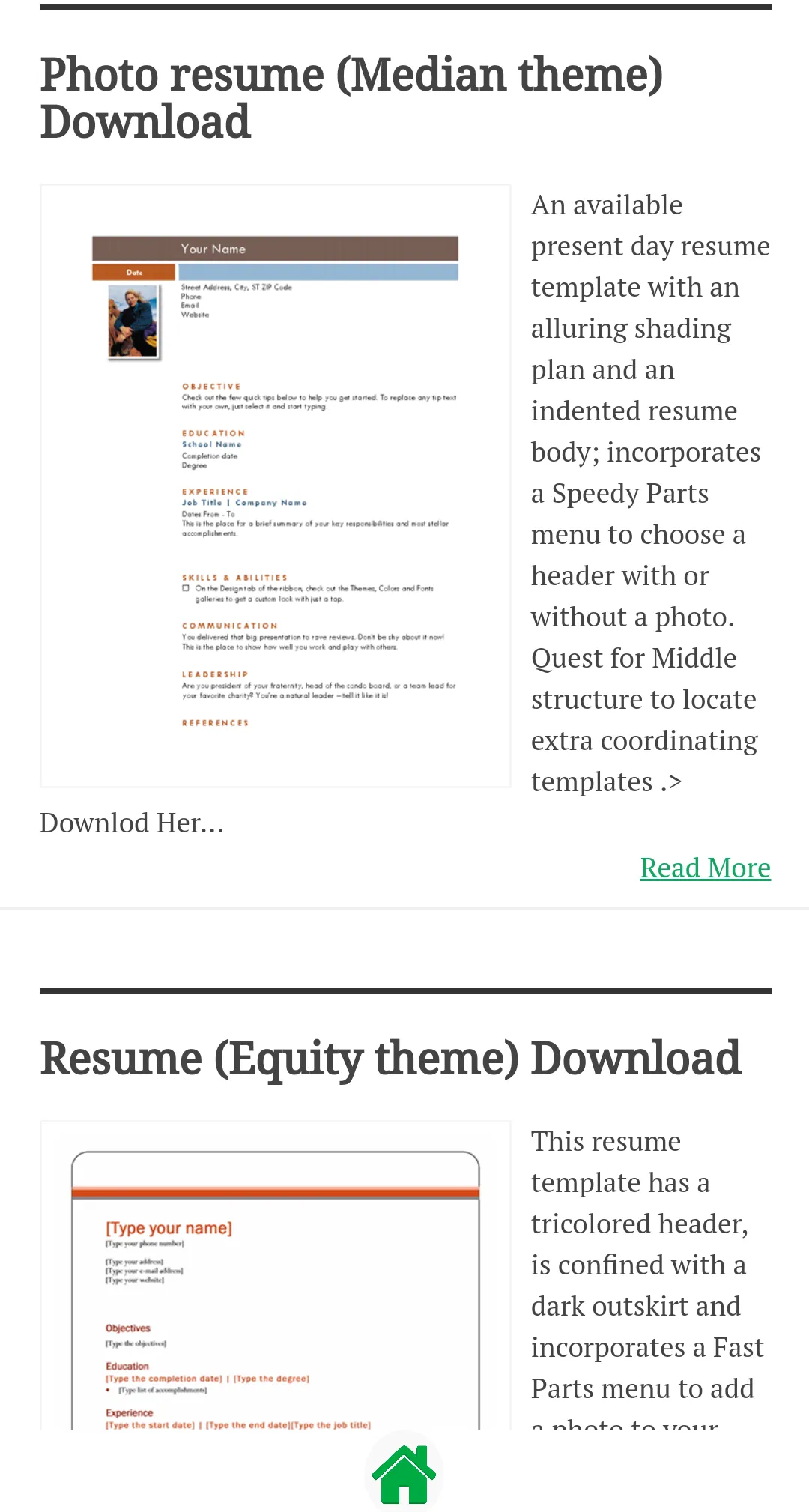 Job Resume Templates | Indus Appstore | Screenshot