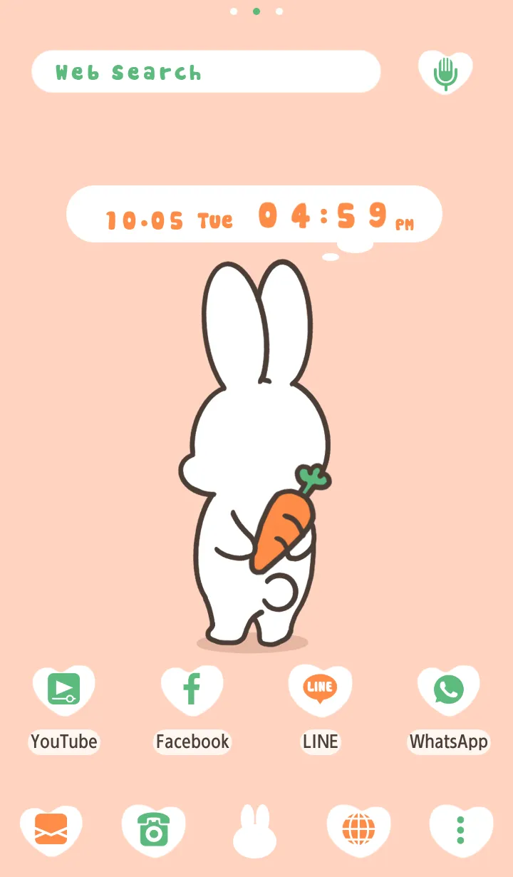 Bunny and Carrot Theme +HOME | Indus Appstore | Screenshot