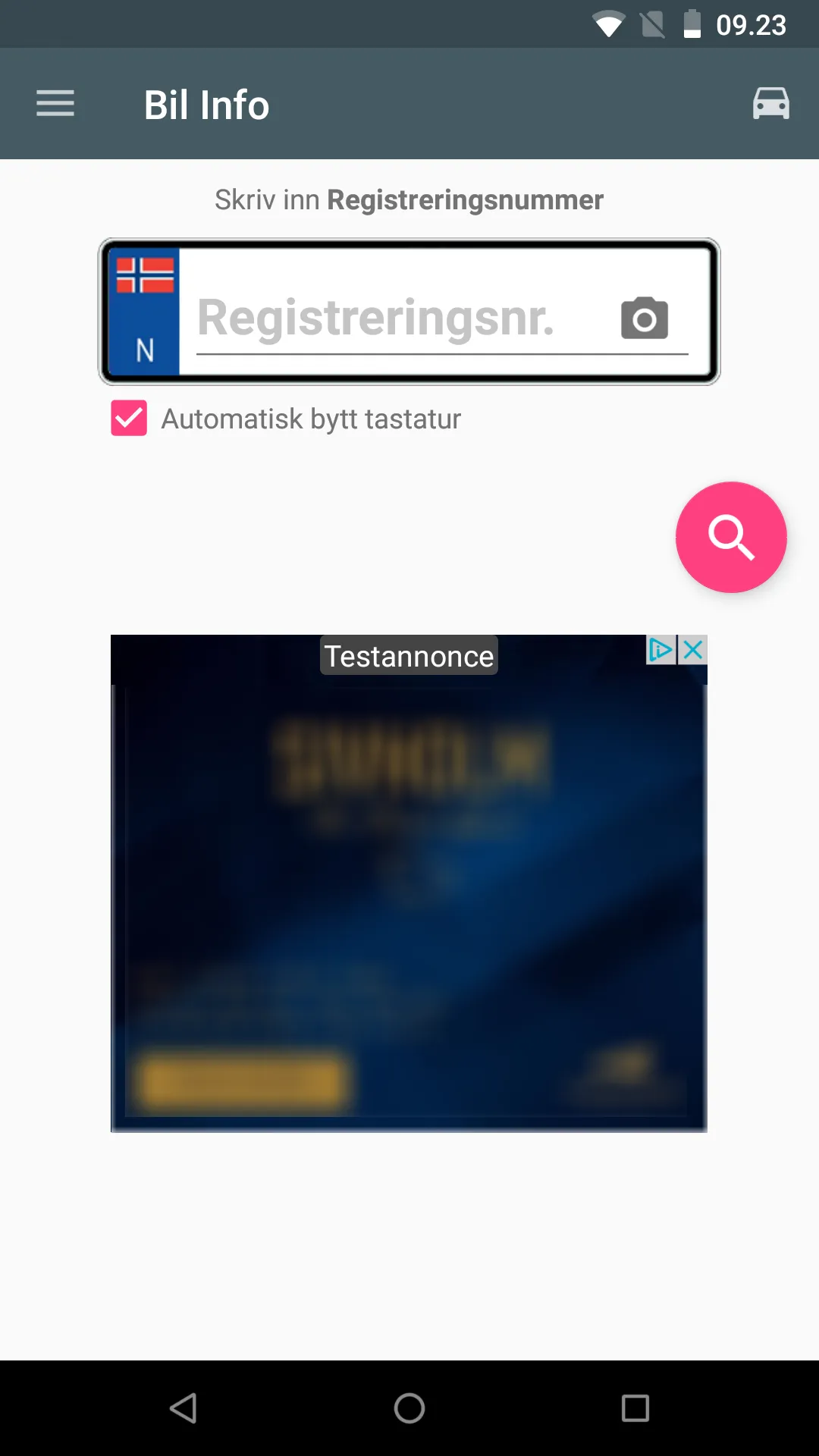 Bil Info Registreringsnummer | Indus Appstore | Screenshot
