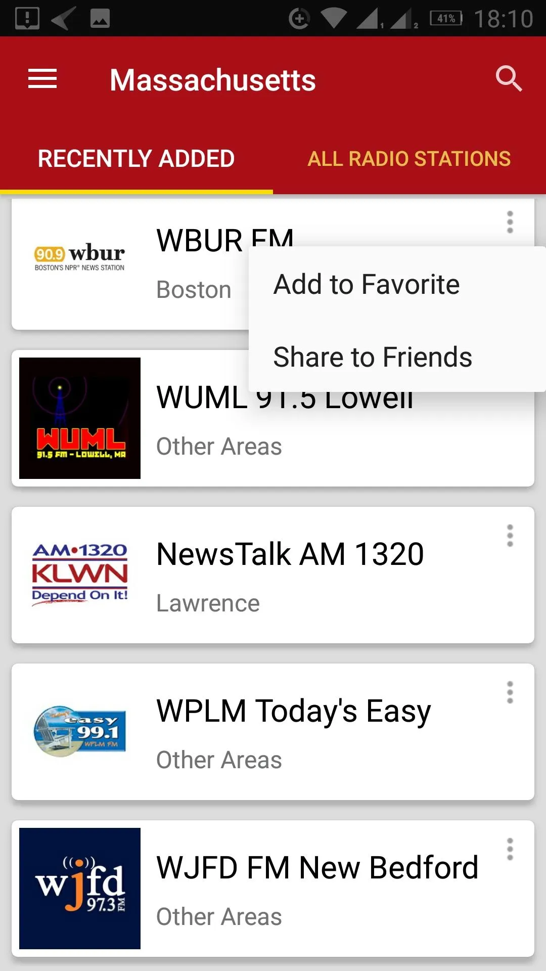 Massachusetts Radio Stations | Indus Appstore | Screenshot