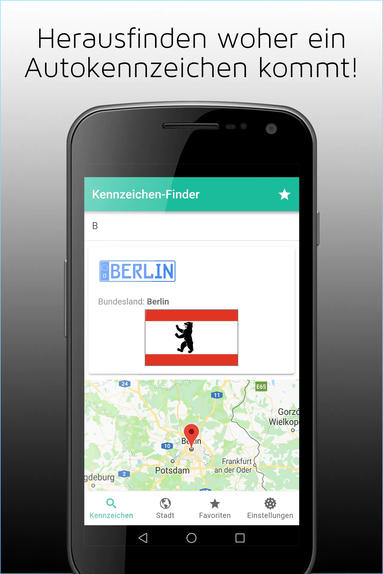 Kennzeichen-Finder mit Karte | Indus Appstore | Screenshot