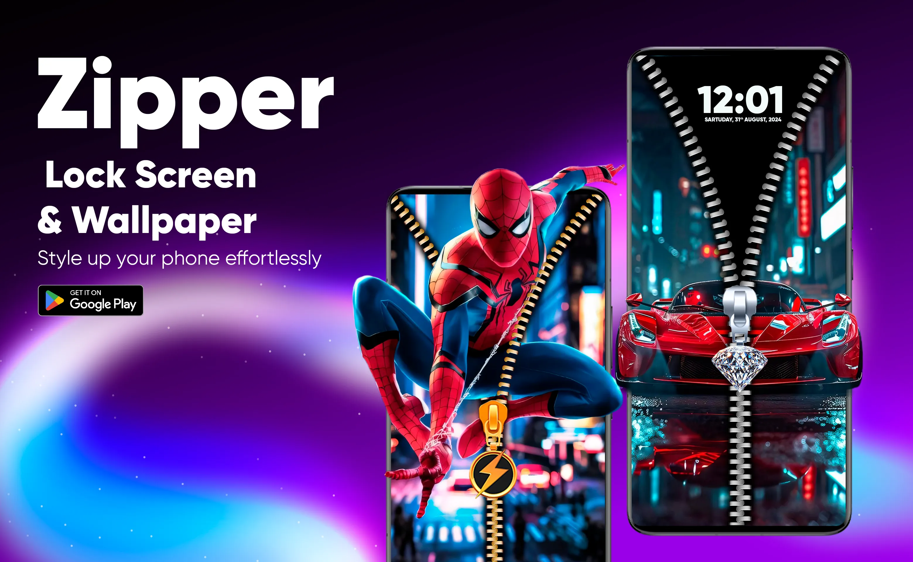 Zipper Lock Screen & Wallpaper | Indus Appstore | Screenshot