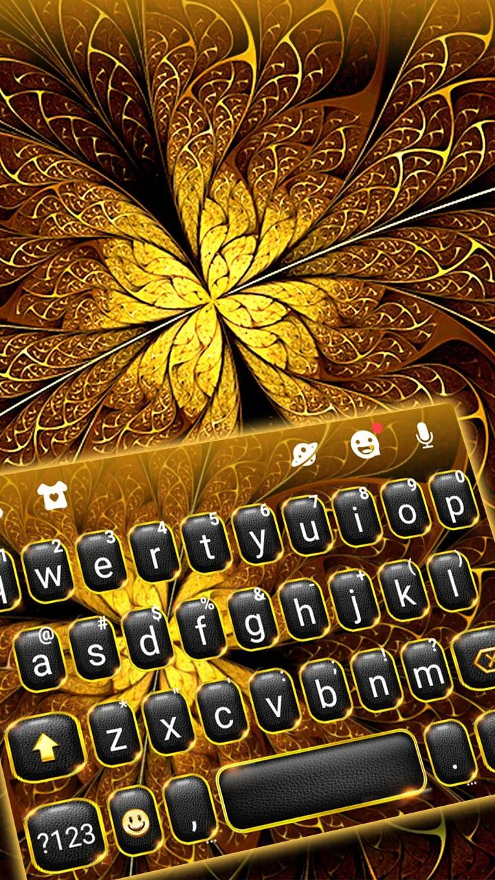 Golden Vintage Rose Keyboard T | Indus Appstore | Screenshot