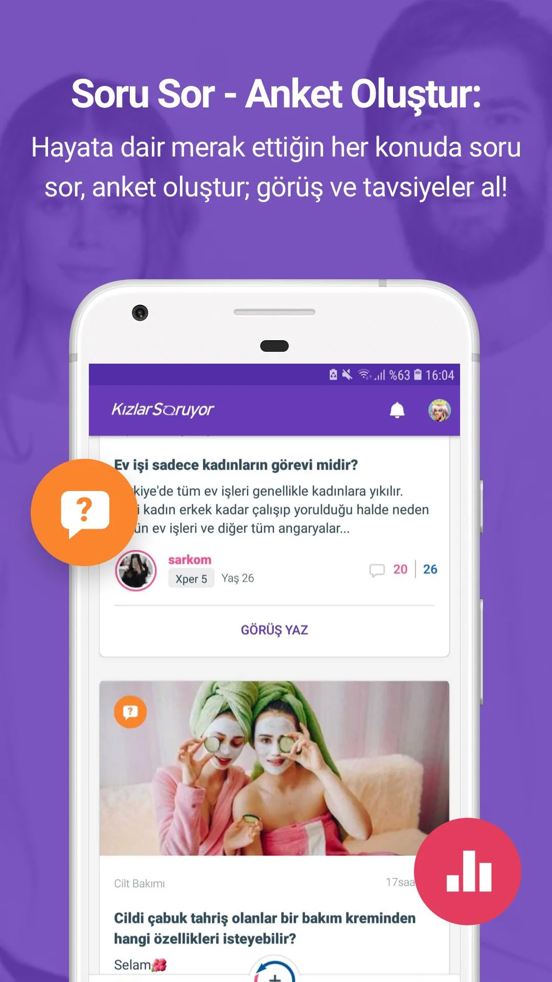 KizlarSoruyor - Soru & Cevap | Indus Appstore | Screenshot