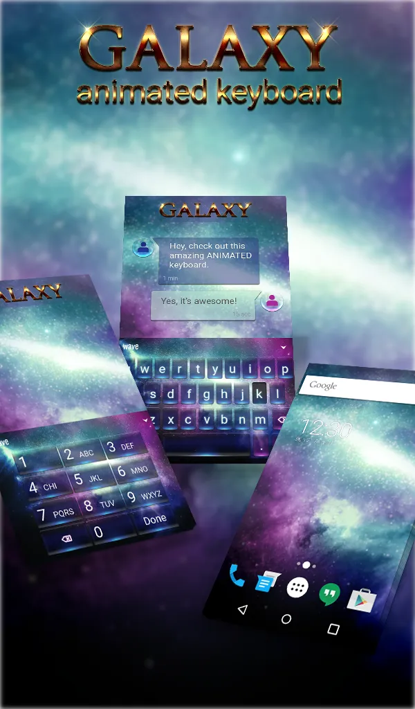 Galaxy Animated Keyboard | Indus Appstore | Screenshot