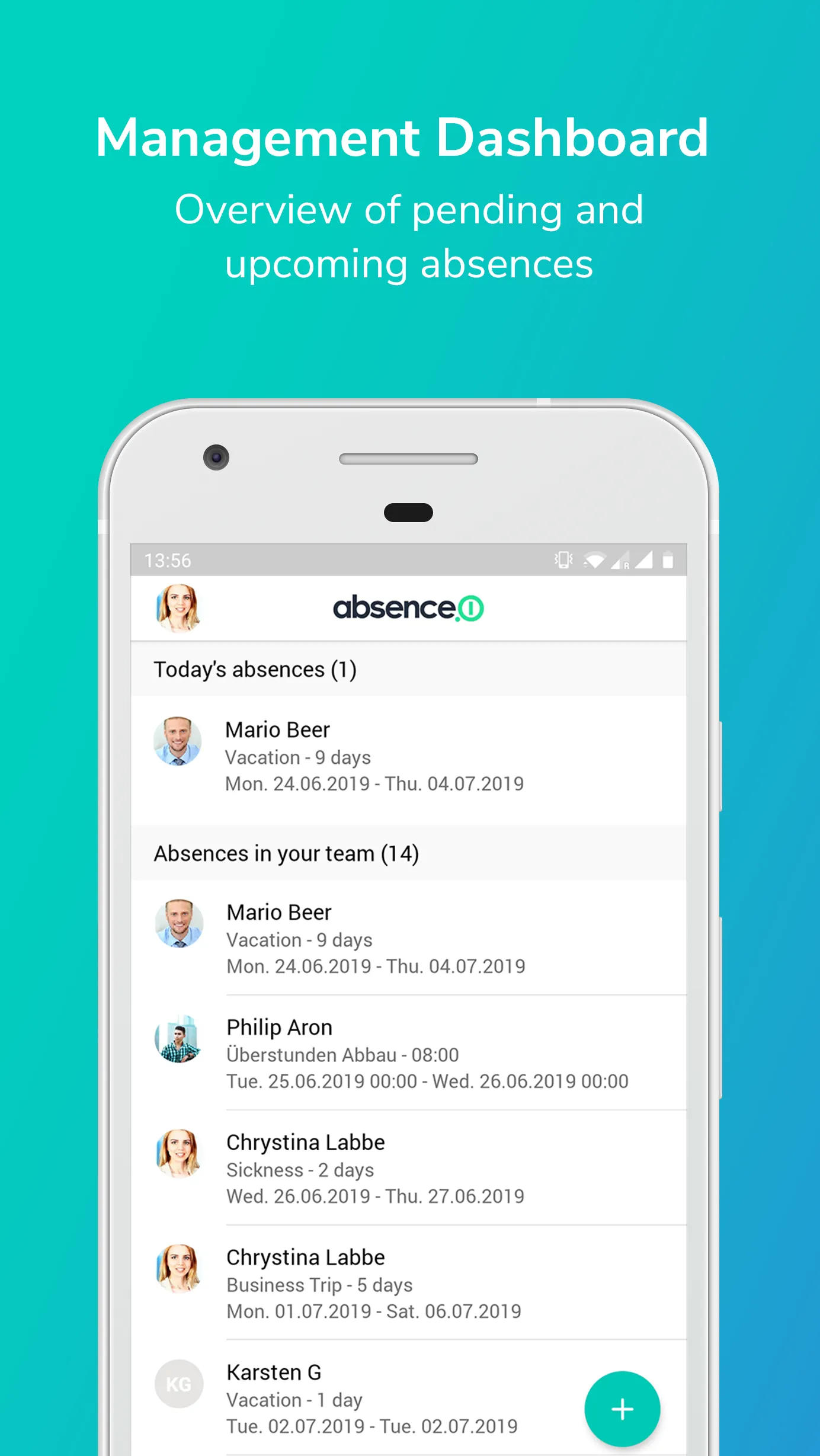 absence.io | Indus Appstore | Screenshot