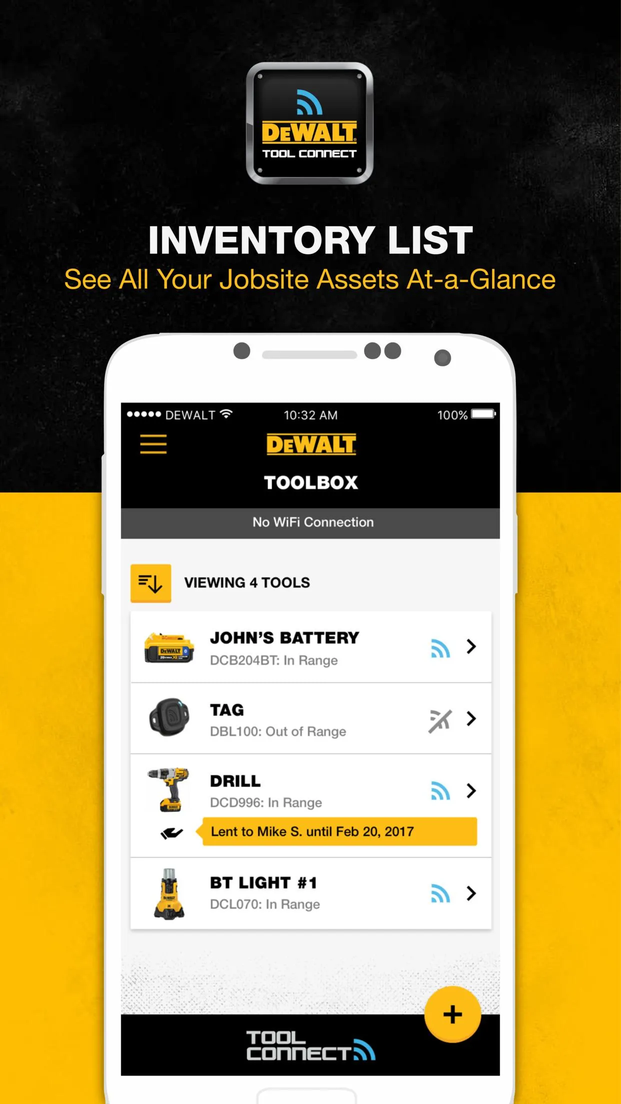 DEWALT Tool Connect | Indus Appstore | Screenshot