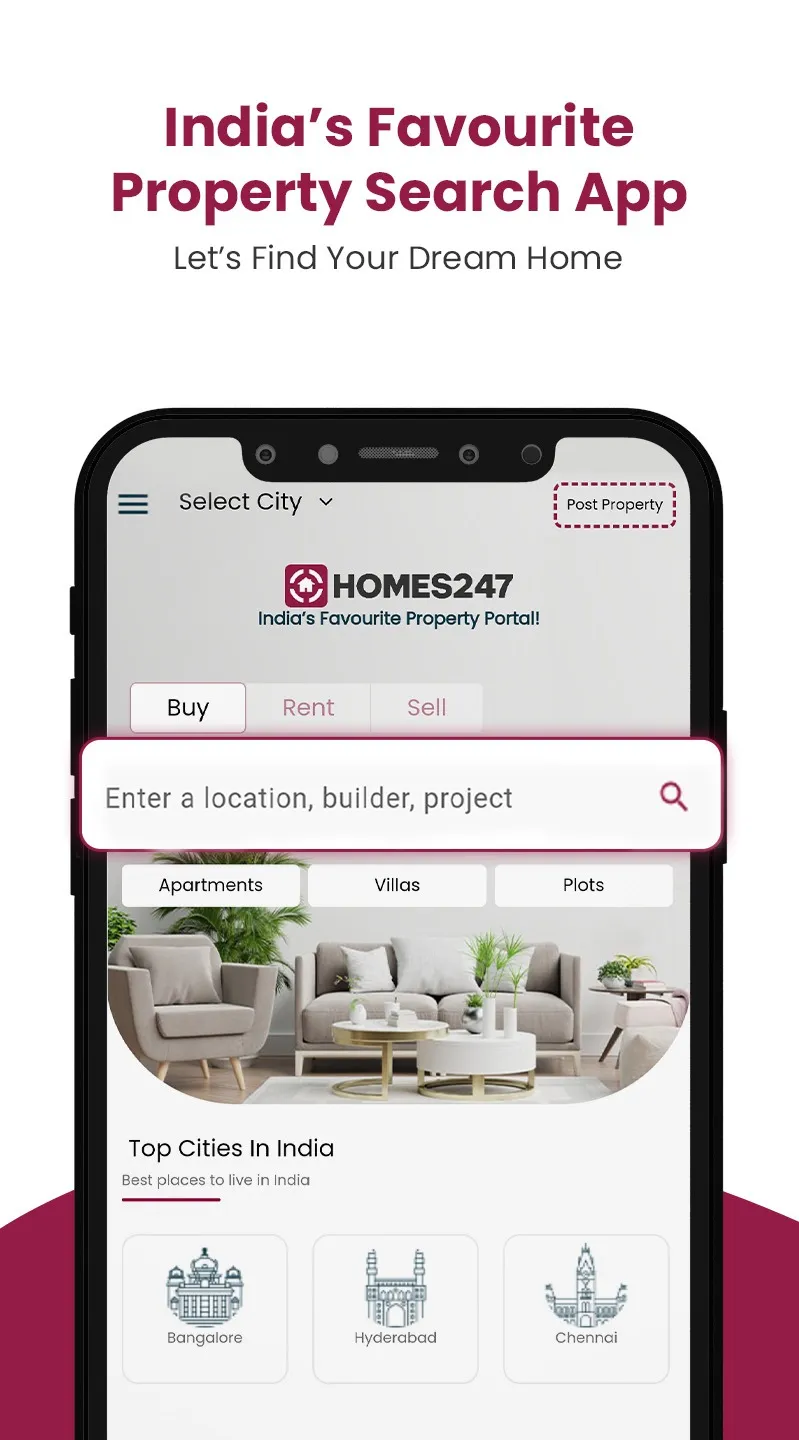 Homes247.in Buy, Rent & Sell | Indus Appstore | Screenshot