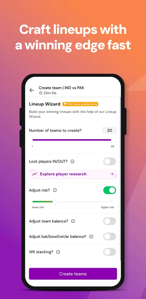 11Wizards: Fantasy Lineup App | Indus Appstore | Screenshot