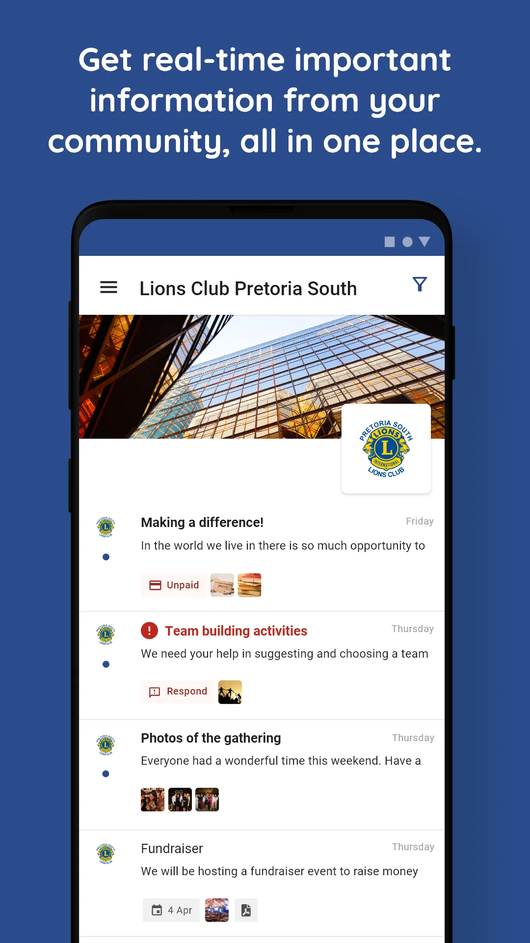 Lions Club Pretoria South | Indus Appstore | Screenshot