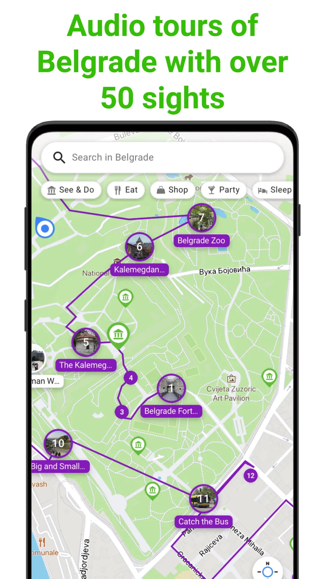 Belgrade Tour Guide:SmartGuide | Indus Appstore | Screenshot