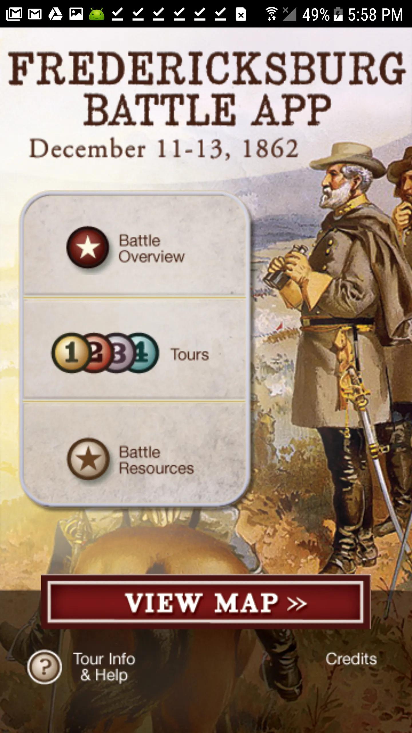 Fredericksburg Battle App | Indus Appstore | Screenshot