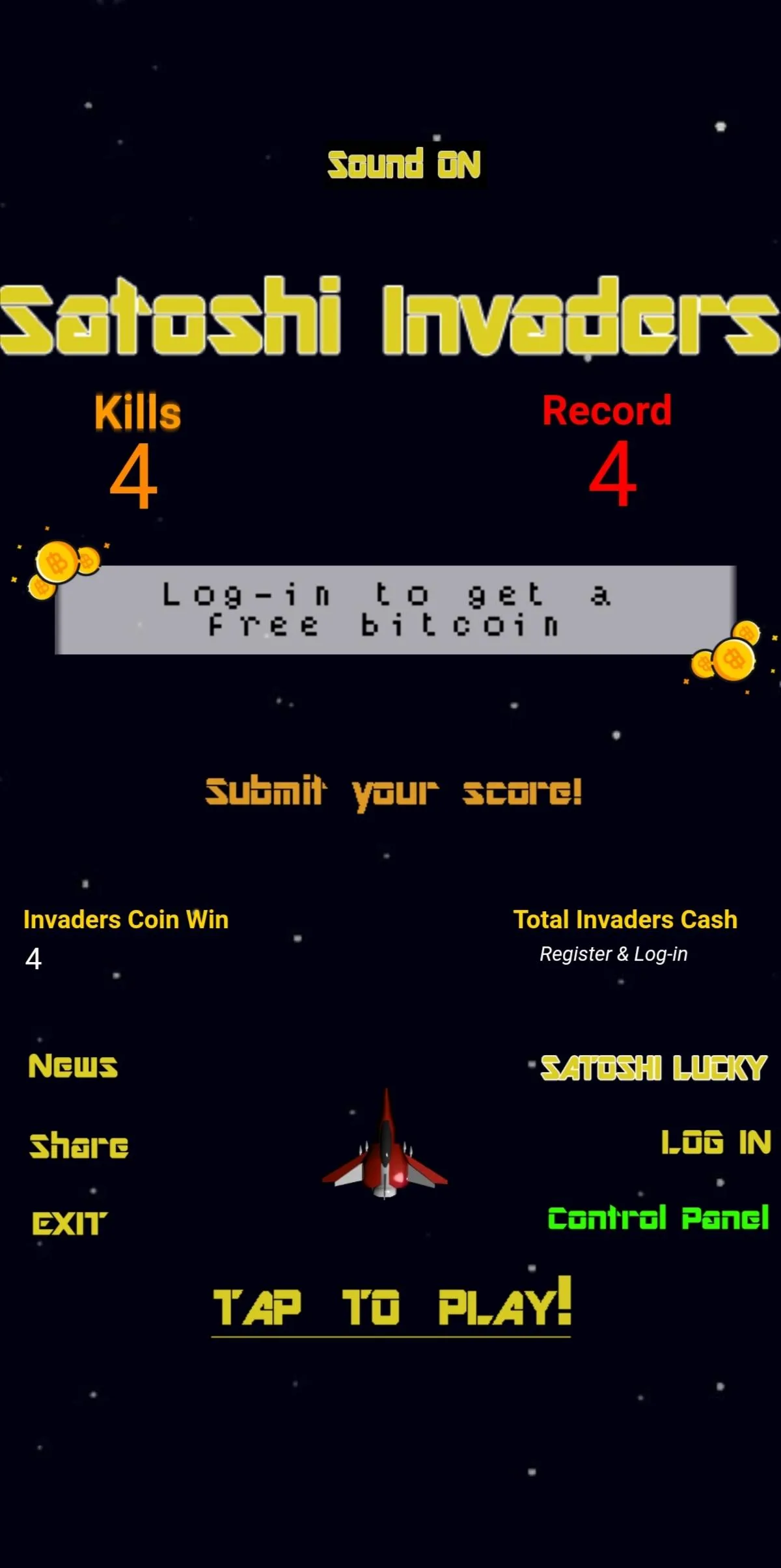 Satoshi Invaders | Indus Appstore | Screenshot