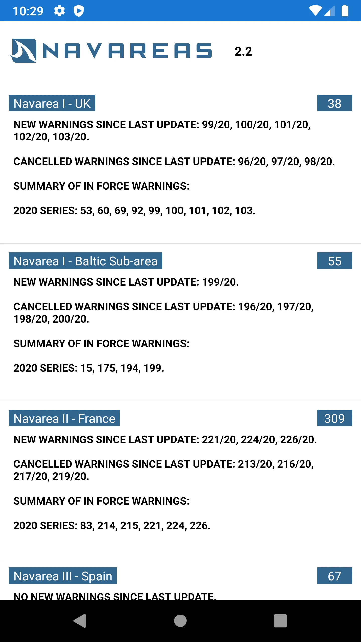 Navarea Warnings (Navtex) | Indus Appstore | Screenshot