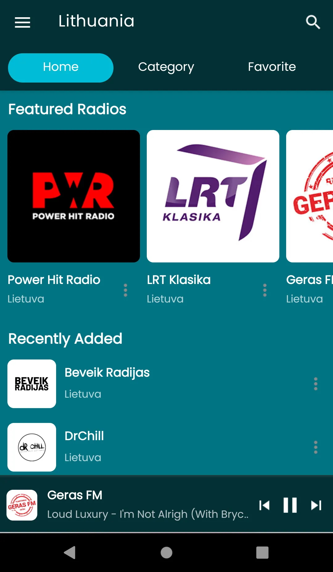 Radio Lithuania | Indus Appstore | Screenshot