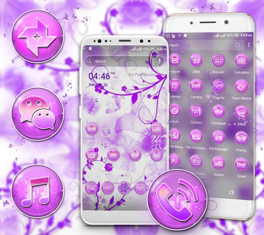 Purple Butterfly Theme | Indus Appstore | Screenshot