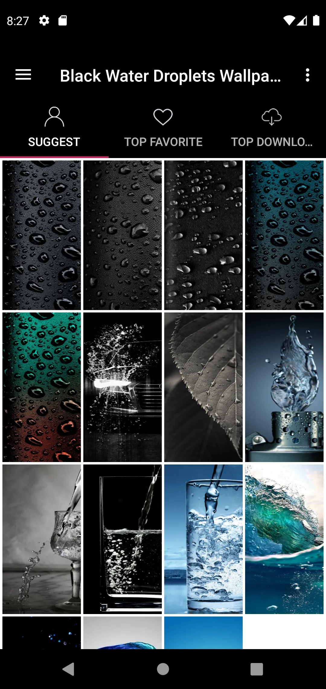 Black Water Droplets Wallpaper | Indus Appstore | Screenshot