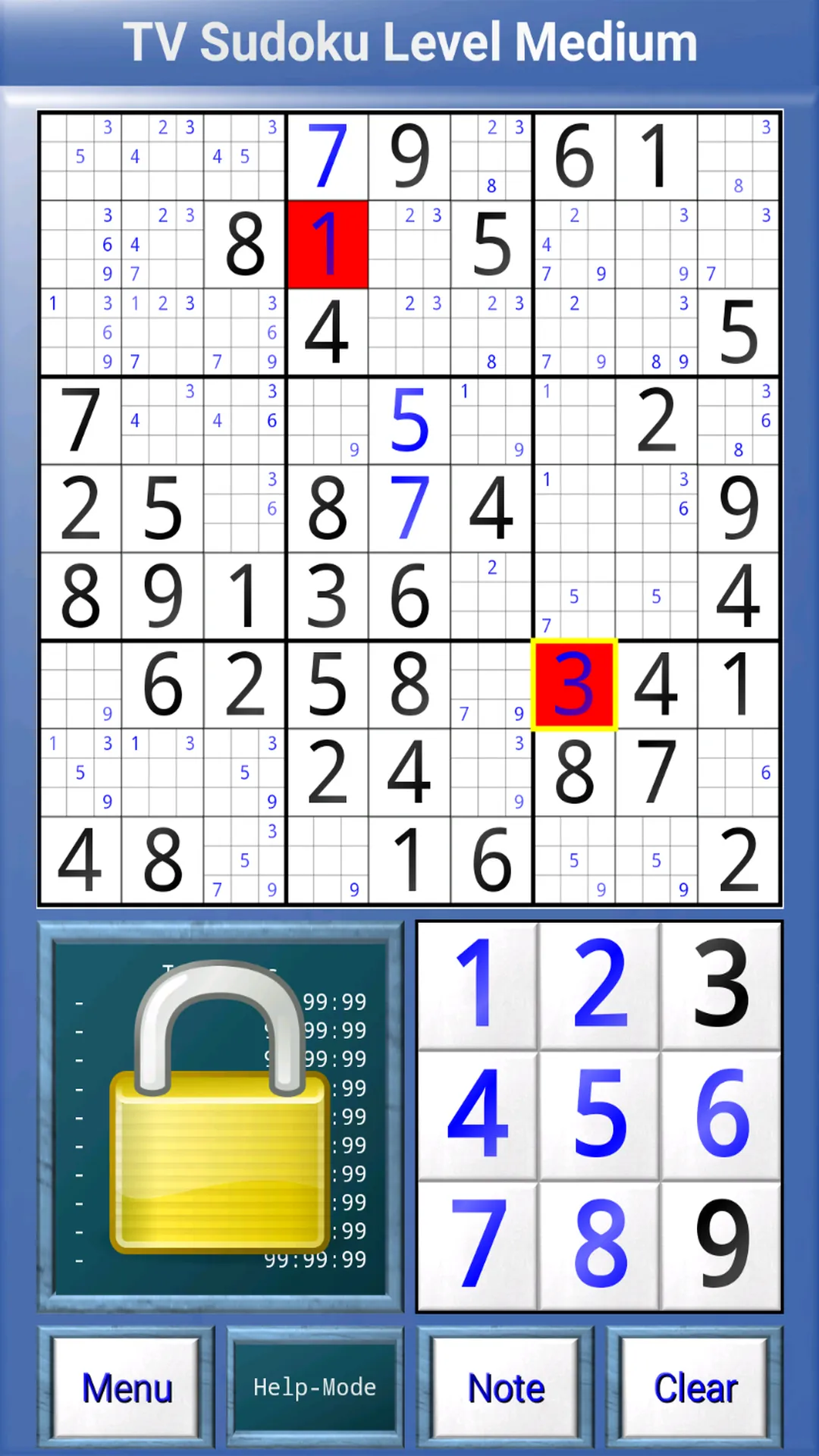 TV Sudoku: 4x4, 9x9 and 16x16 | Indus Appstore | Screenshot