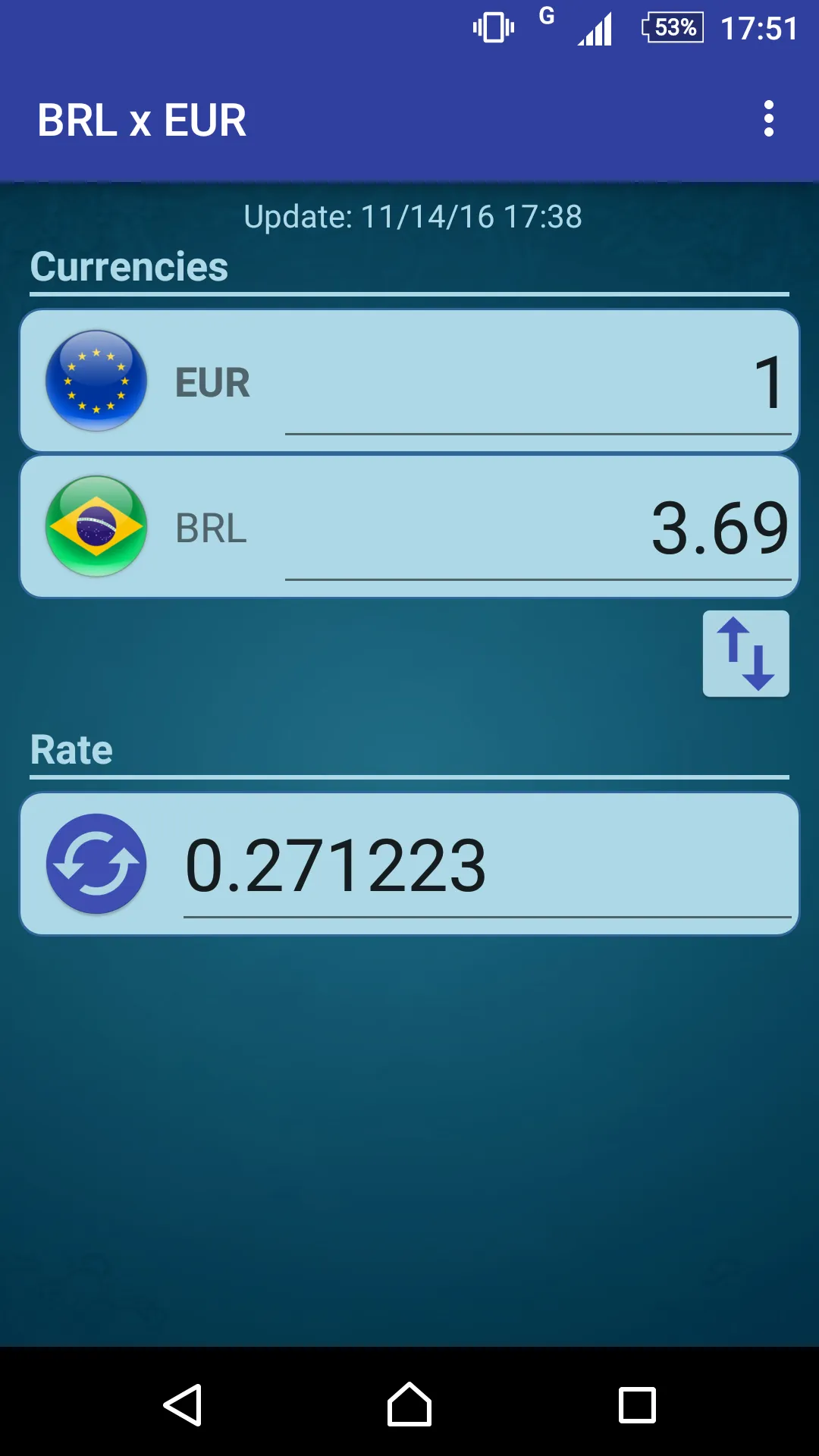 Euro x Brazilian Real | Indus Appstore | Screenshot