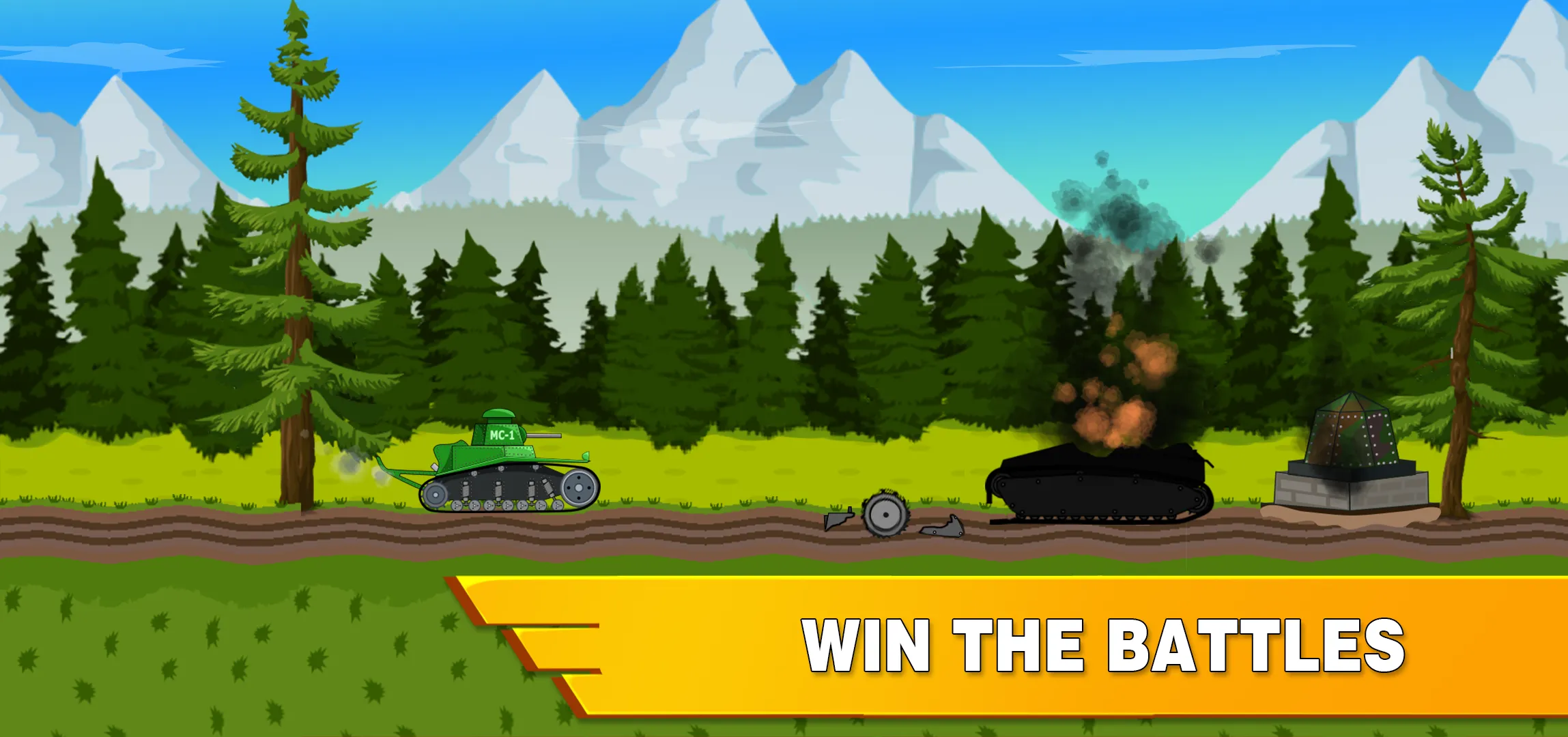 Tank Battle War 2d: vs Boss | Indus Appstore | Screenshot