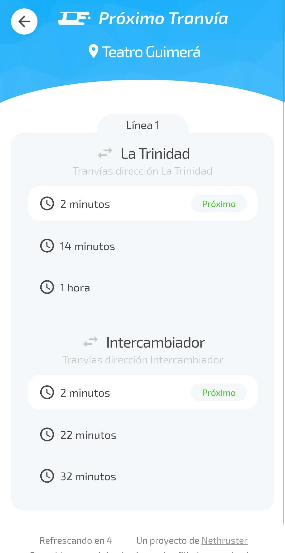 Próximo Tranvía Tenerife | Indus Appstore | Screenshot