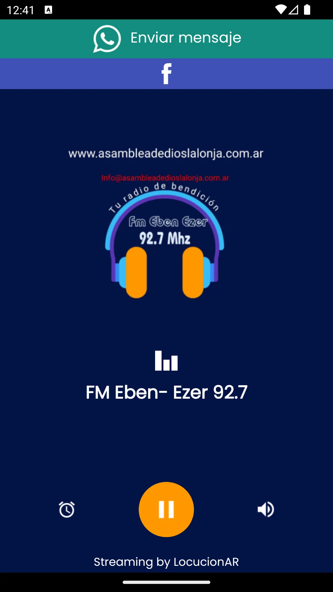 FM Eben- Ezer 92.7 | Indus Appstore | Screenshot