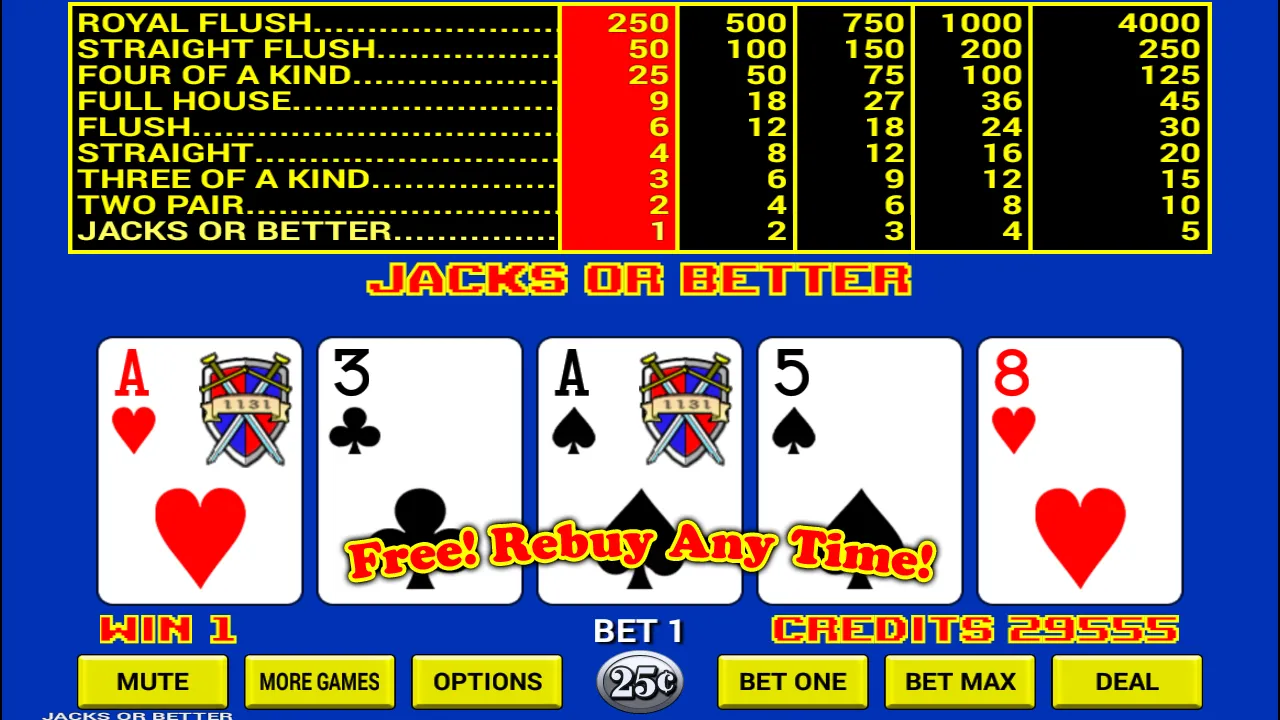 Video Poker | Indus Appstore | Screenshot