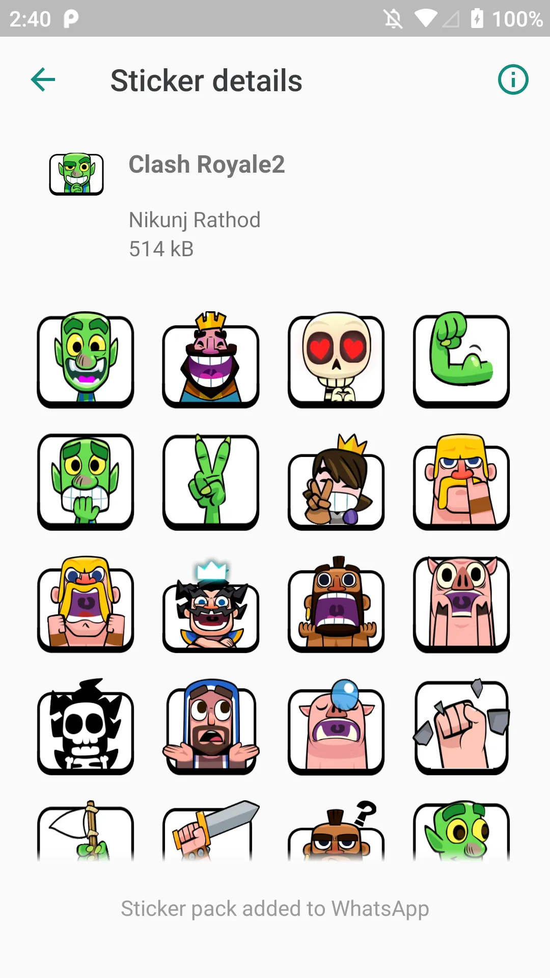 Clash Royalee Stickers | Indus Appstore | Screenshot