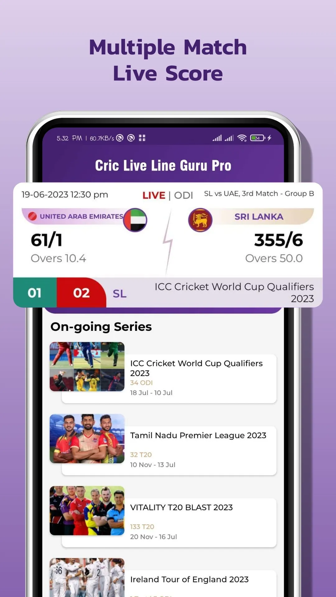 Live Cricket Score - Live Line | Indus Appstore | Screenshot