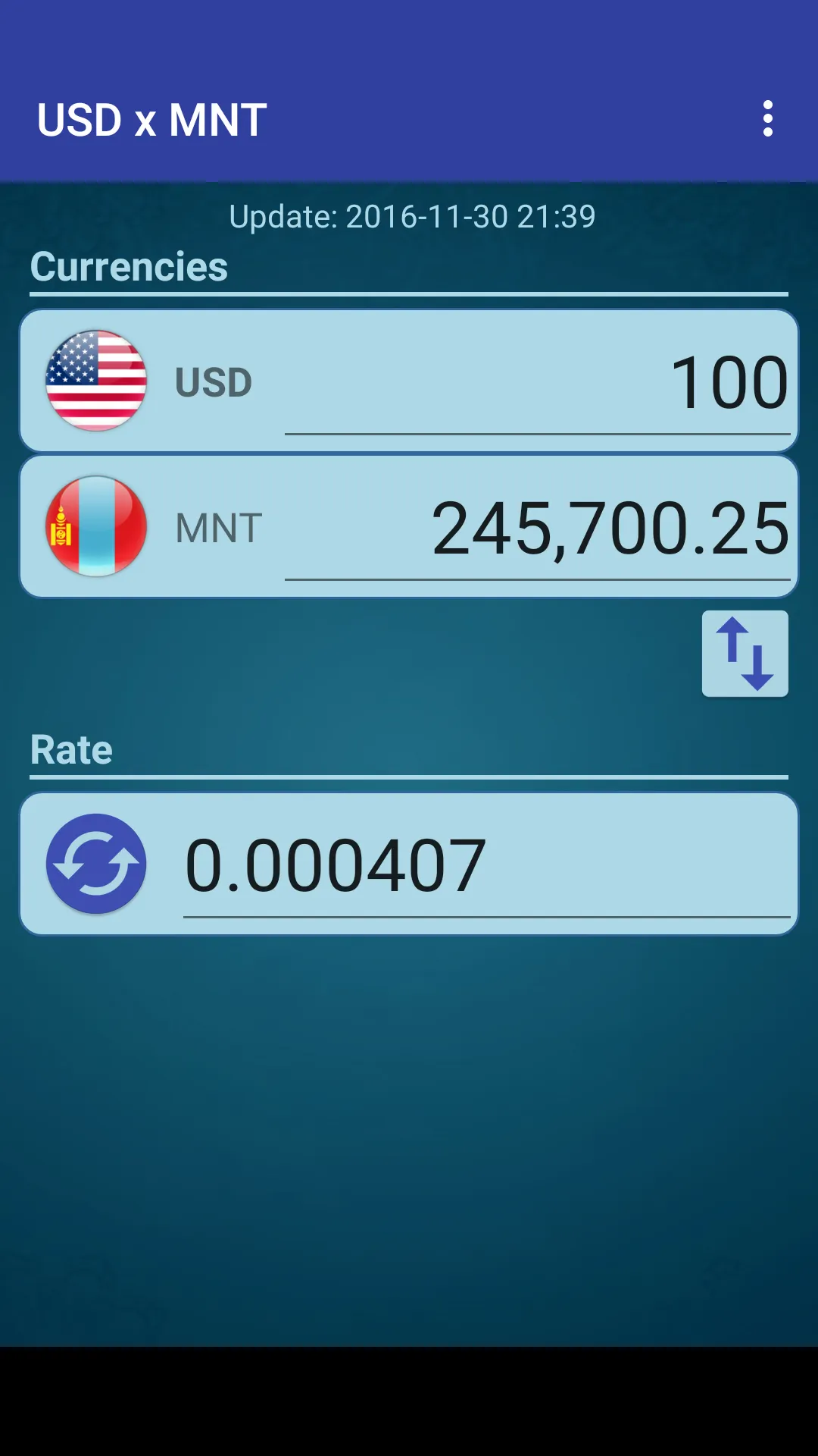 US Dollar to Mongolian Tugrik | Indus Appstore | Screenshot