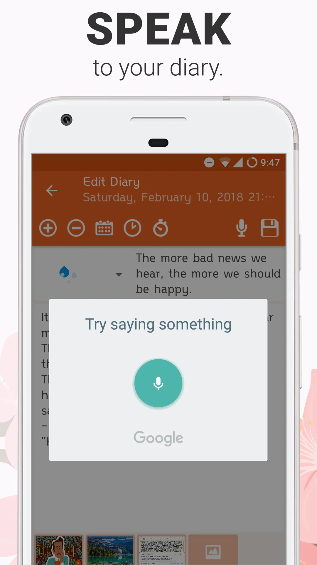 Diary with voice input & PIN | Indus Appstore | Screenshot