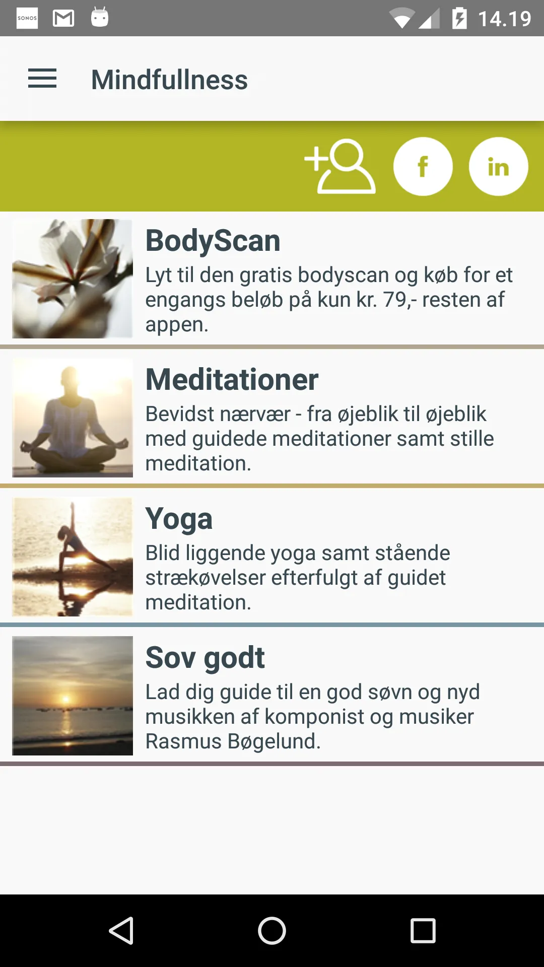 Mindfulness - bevidst nærvær | Indus Appstore | Screenshot