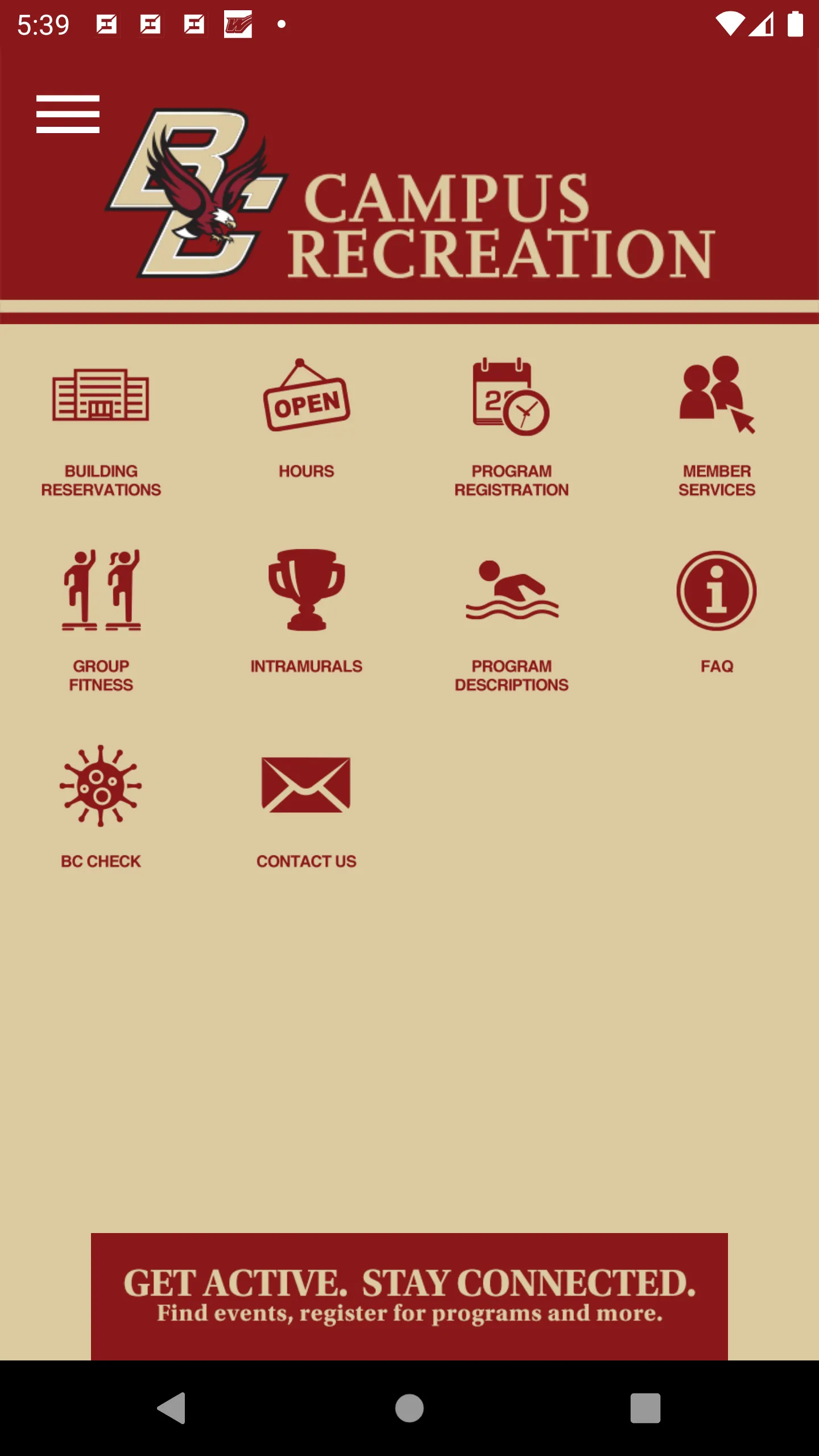 Boston College Campus Rec | Indus Appstore | Screenshot