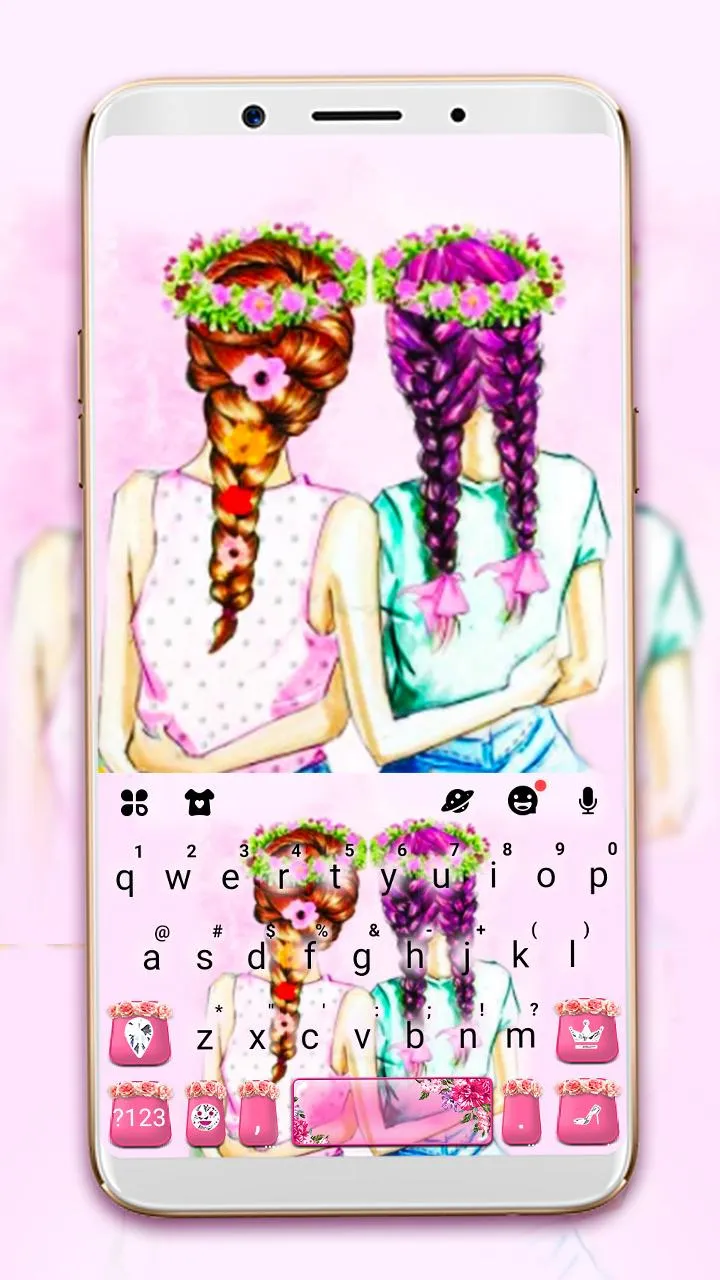 Floral Best Friends Keyboard T | Indus Appstore | Screenshot