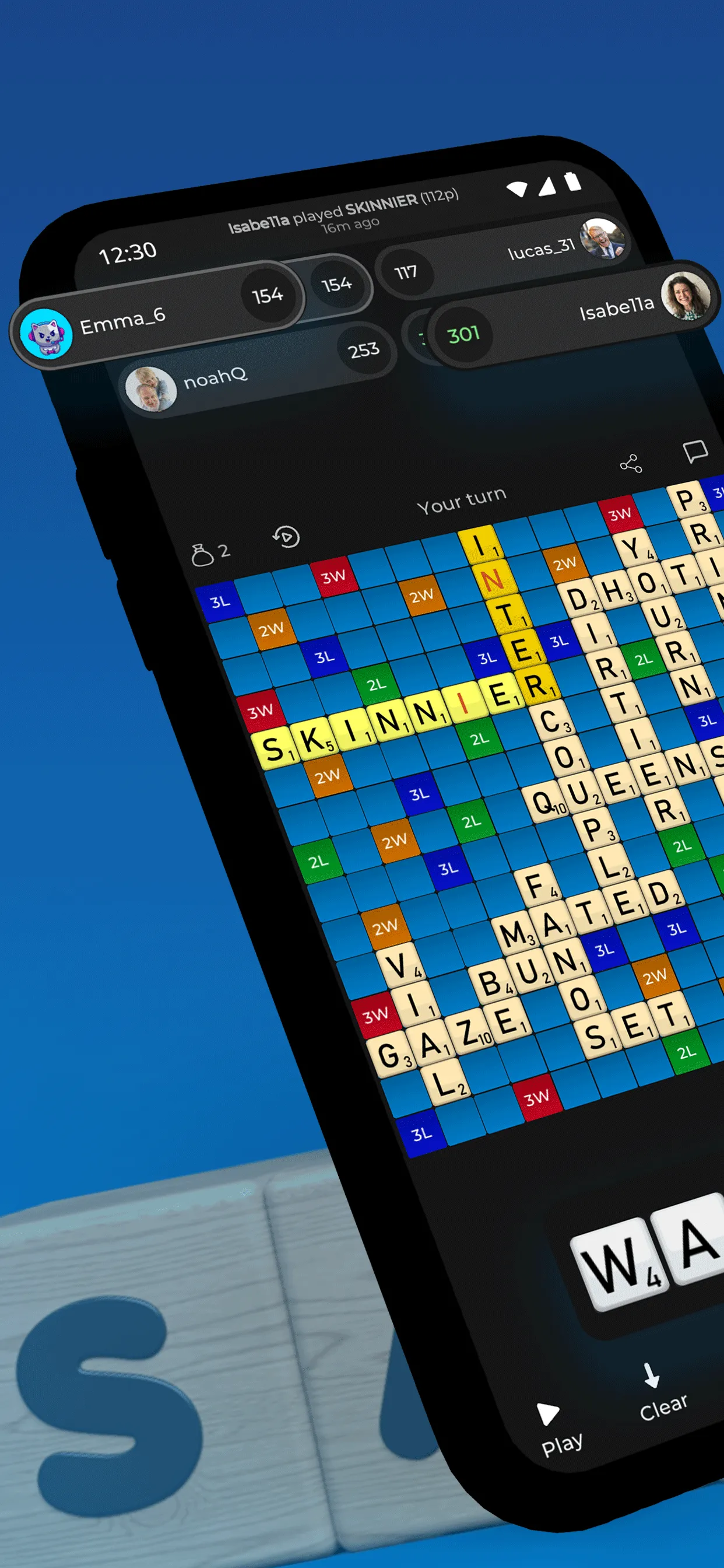 Wurdian: 2-4 player word game | Indus Appstore | Screenshot