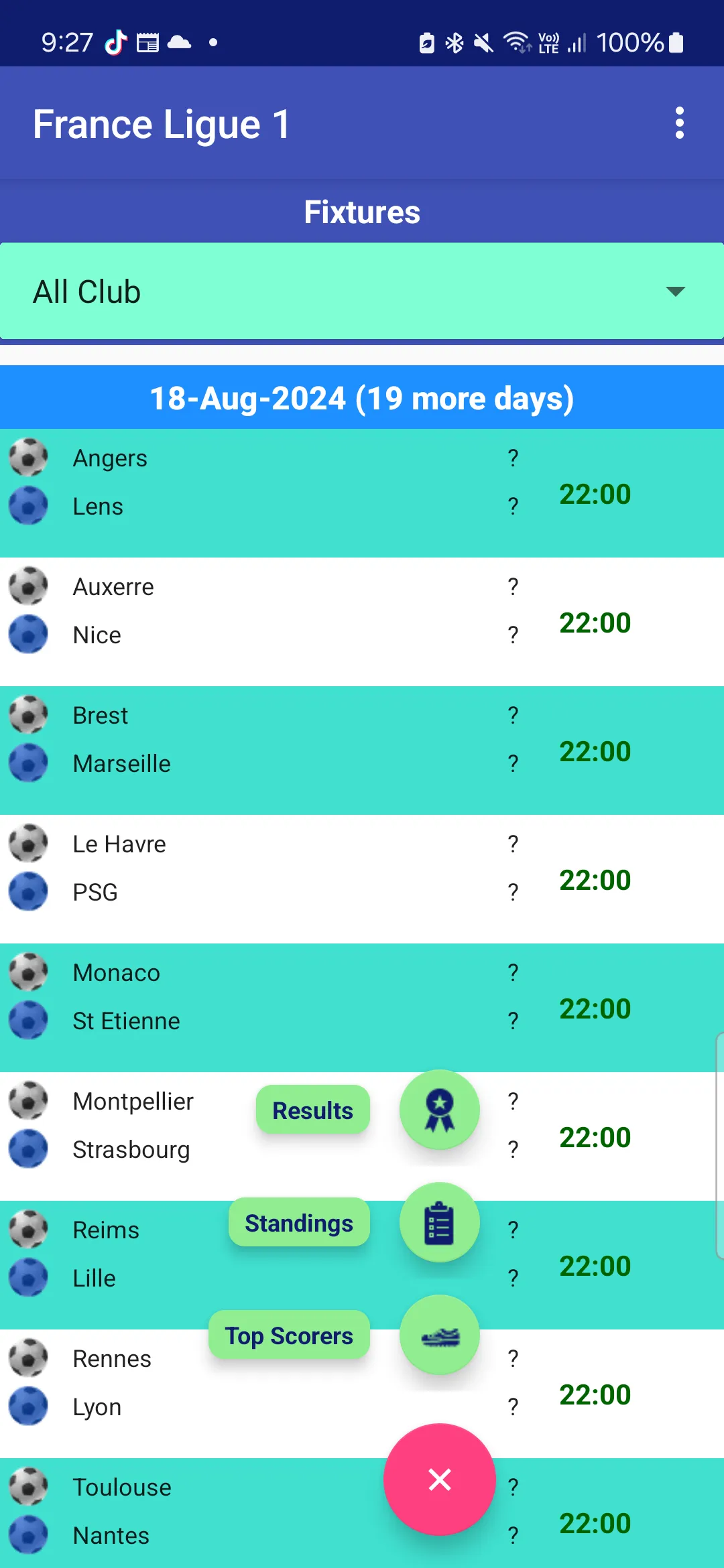 Calendar for France Ligue 1 | Indus Appstore | Screenshot