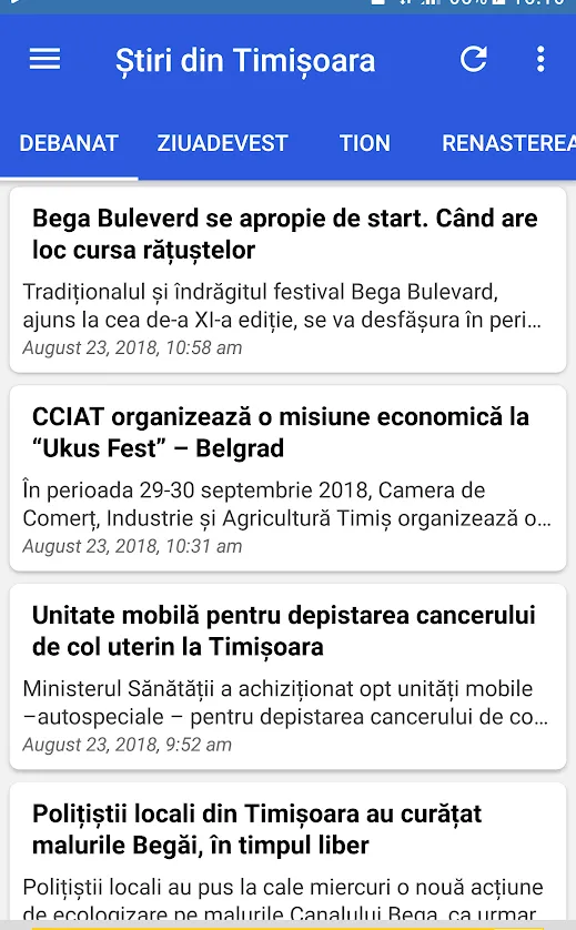 Știri locale Timișoara | Indus Appstore | Screenshot