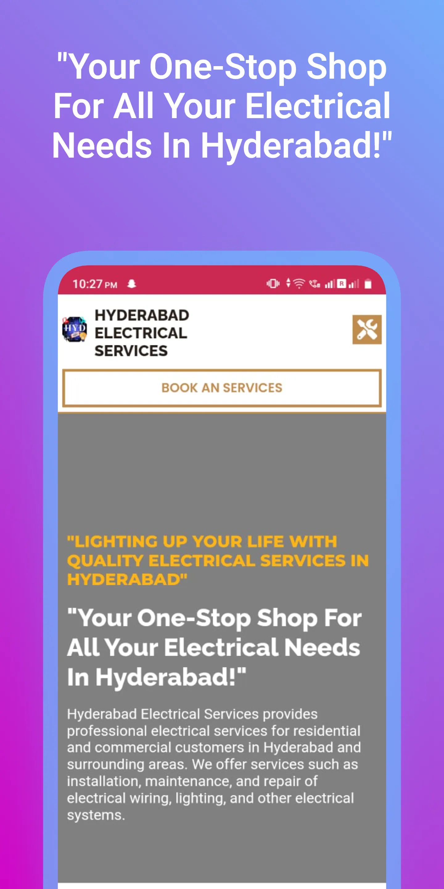 Hyderabad electrical services | Indus Appstore | Screenshot