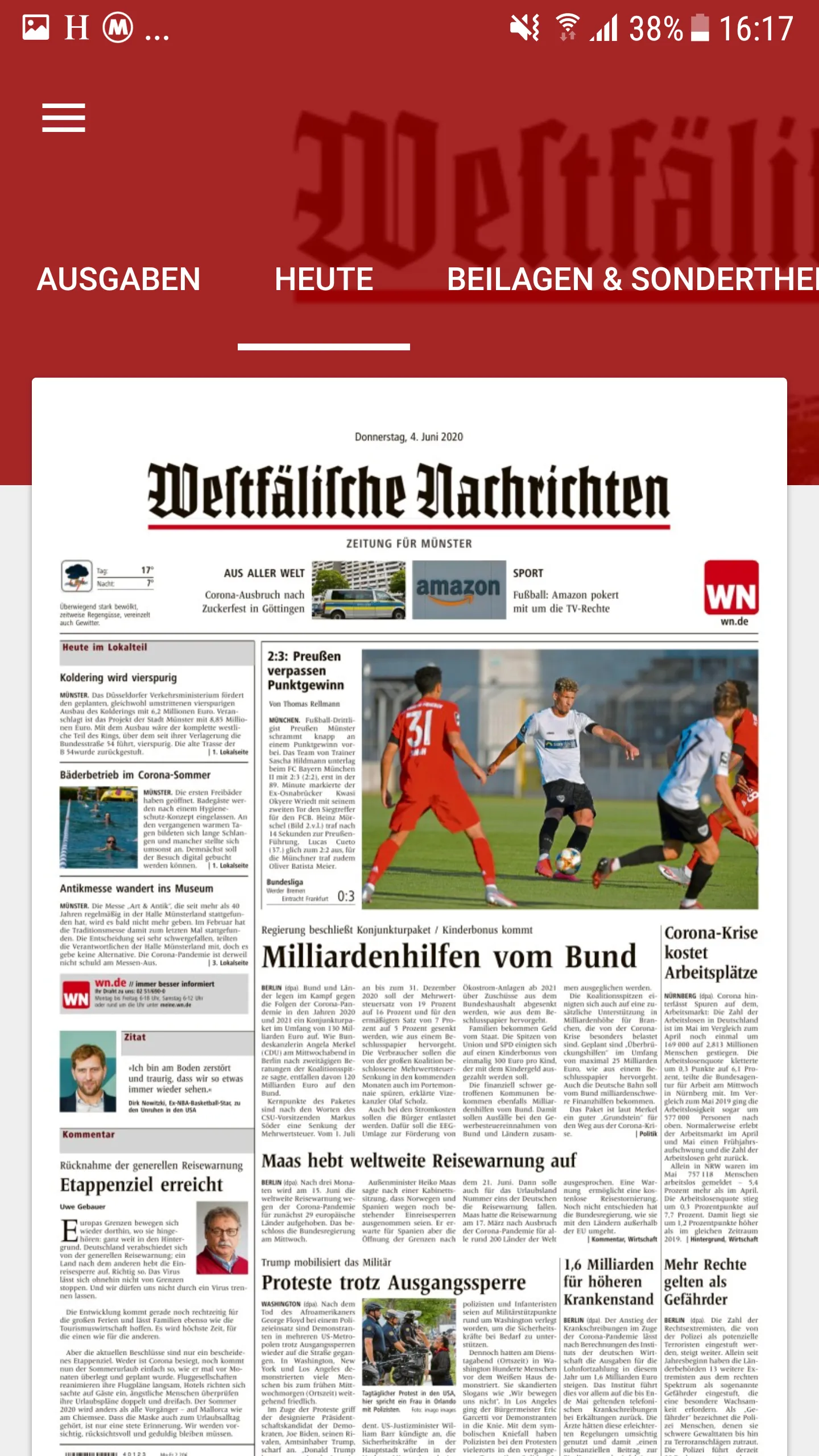 WN ePaper - Westfälische Nachr | Indus Appstore | Screenshot