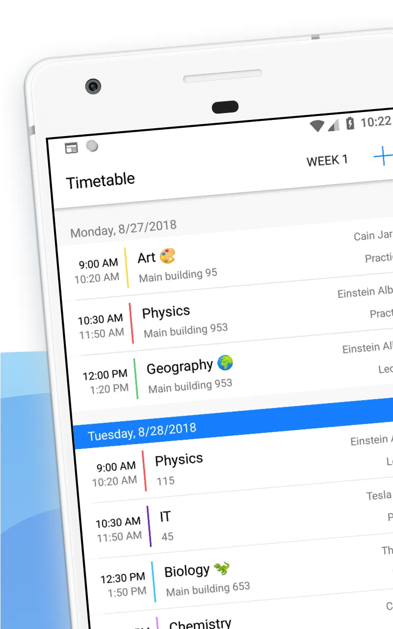 Schedule & homework - Weeklie | Indus Appstore | Screenshot