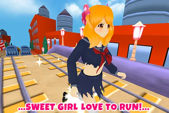 Anime Girl Subway Train Run | Indus Appstore | Screenshot