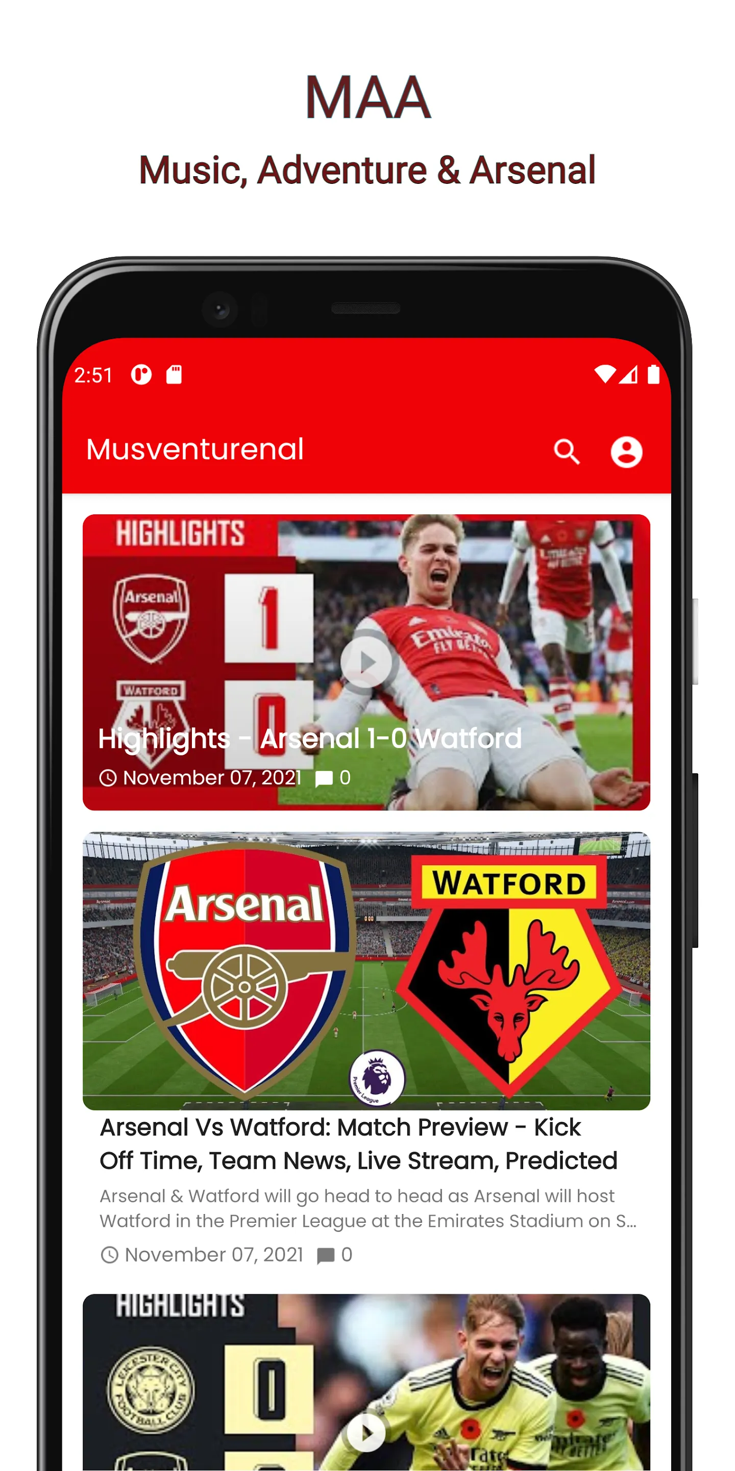 Arsenal News - Musventurenal | Indus Appstore | Screenshot