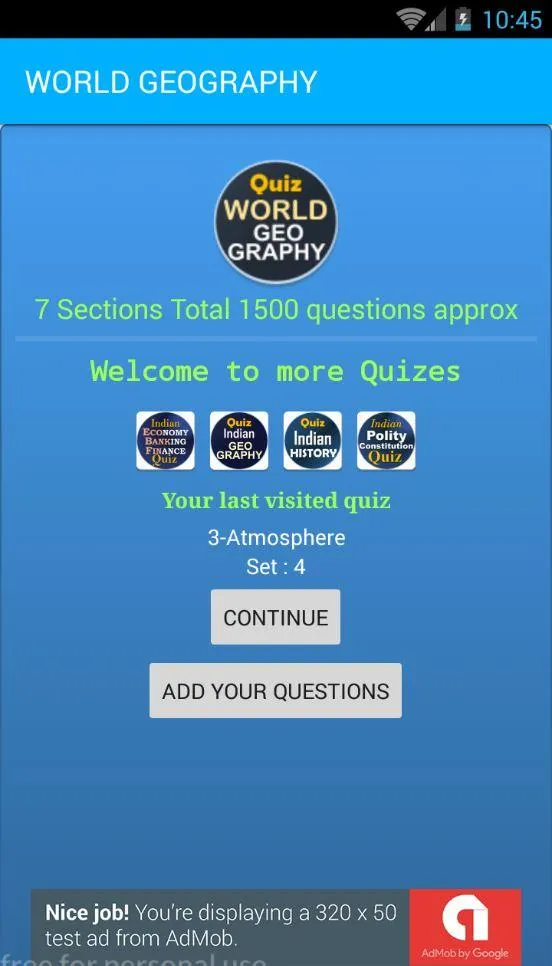 World Geography Quiz Competiti | Indus Appstore | Screenshot