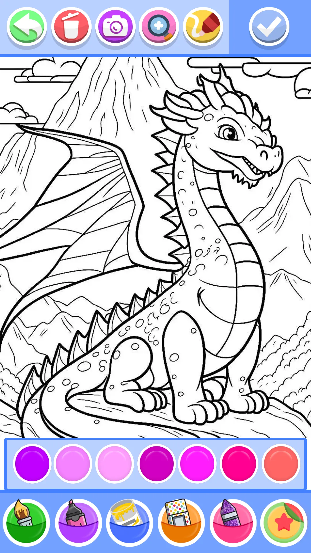 Dragon Coloring & Drawing Game | Indus Appstore | Screenshot