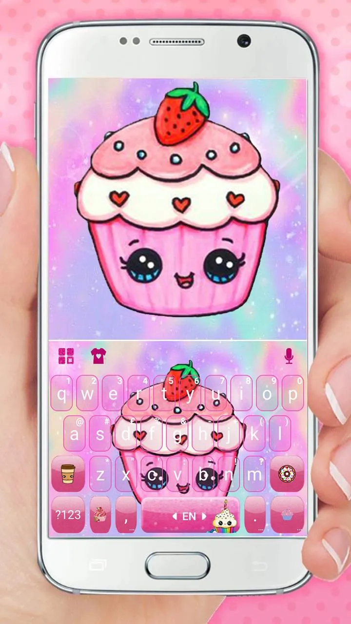 Kawaii Cute Cup Cake Keyboard  | Indus Appstore | Screenshot