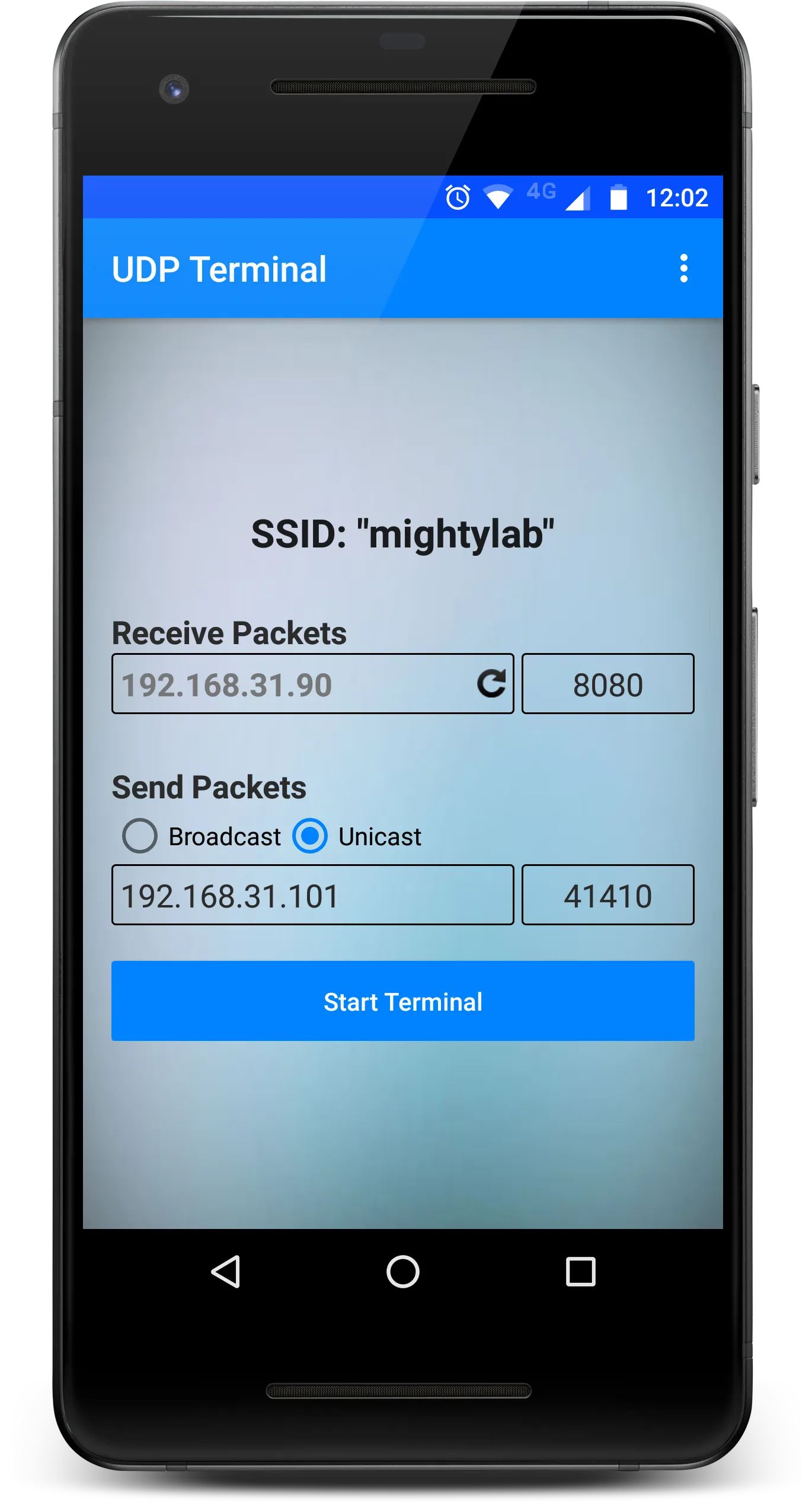 UDP Terminal | Indus Appstore | Screenshot