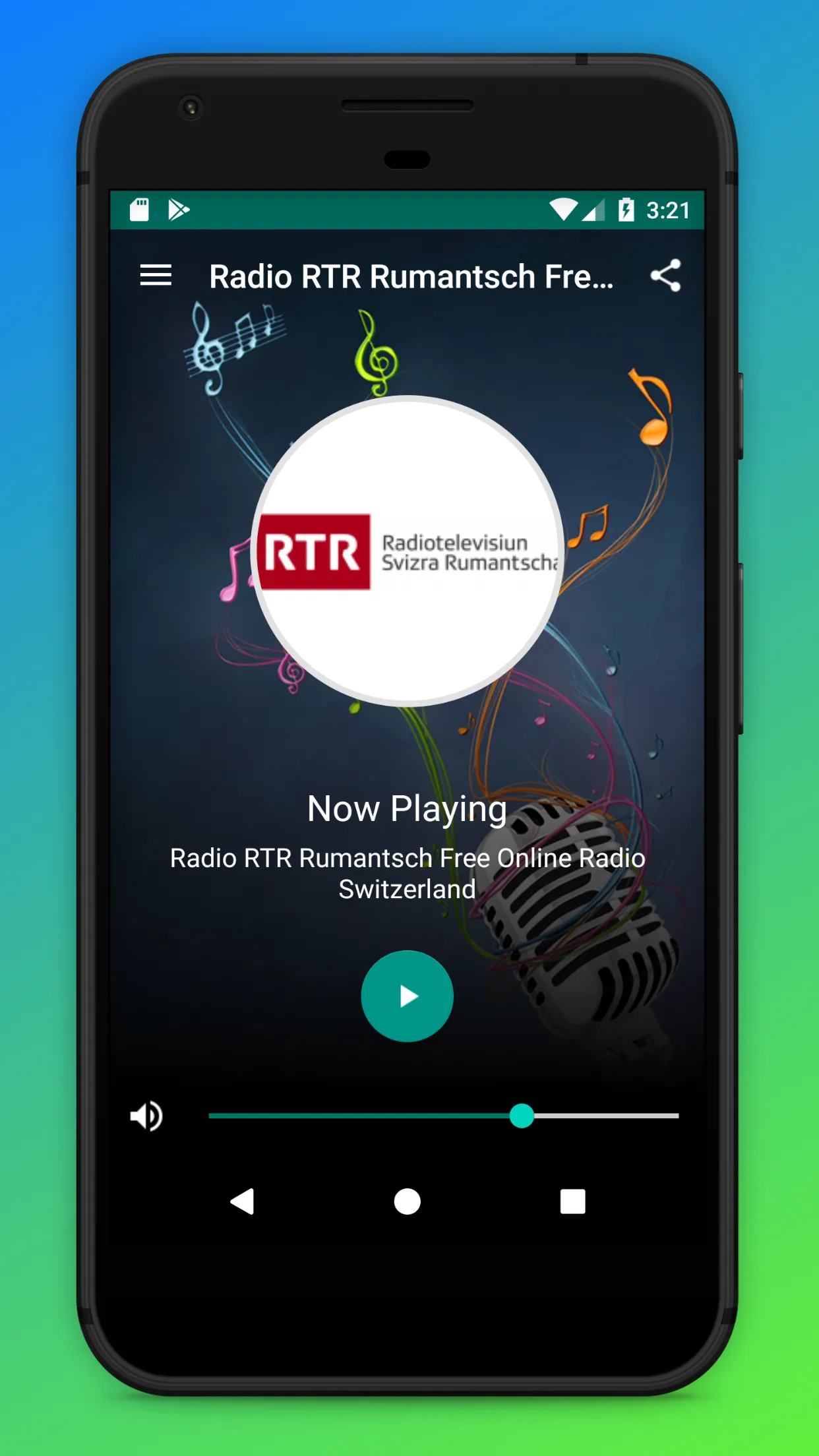 RTR Radio Rumantsch FM Schweiz | Indus Appstore | Screenshot