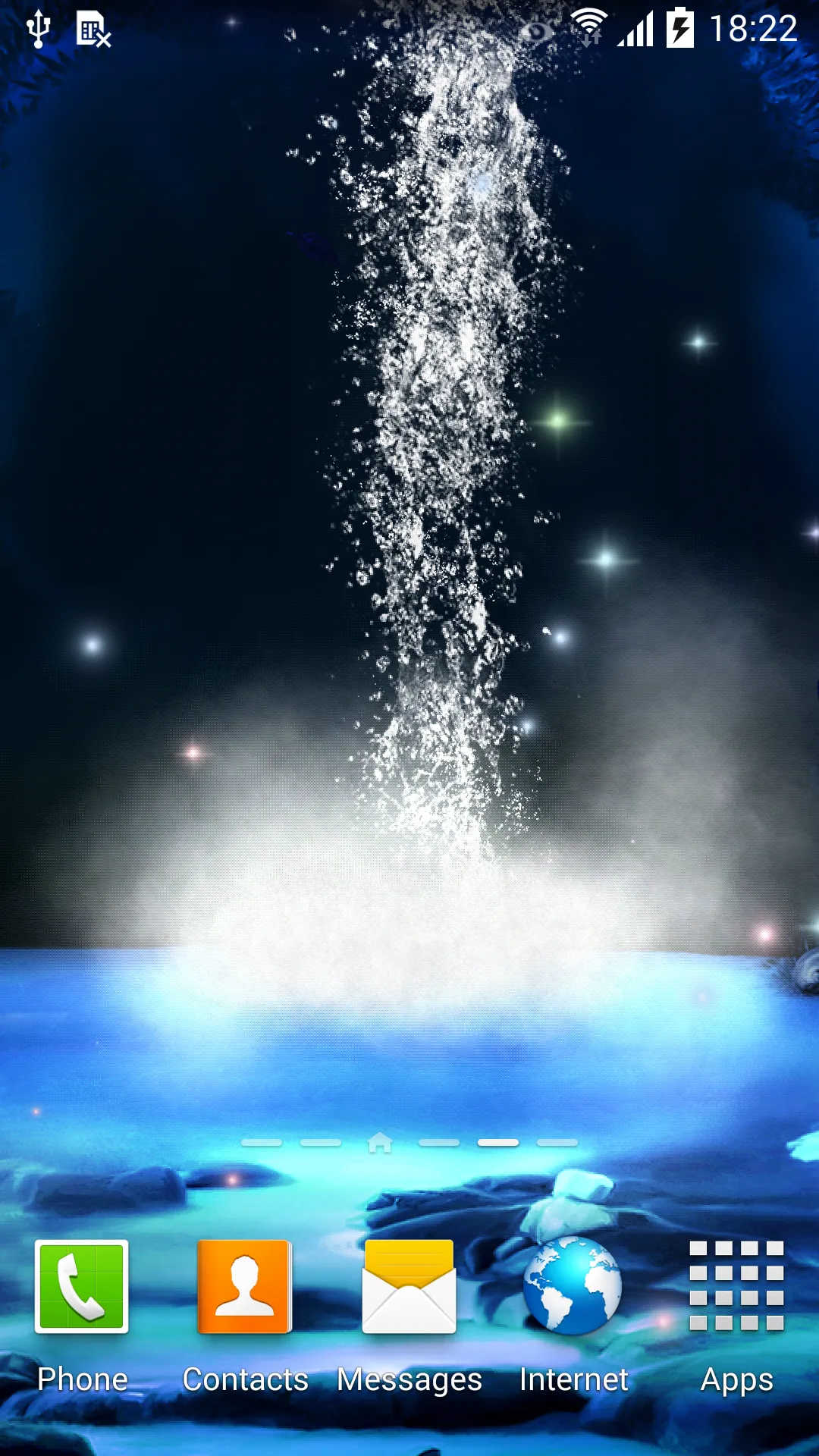 Night 3D Waterfall Wallpaper | Indus Appstore | Screenshot