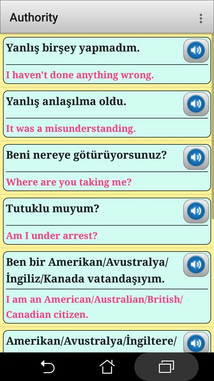 Turkish phrasebook and phrases | Indus Appstore | Screenshot