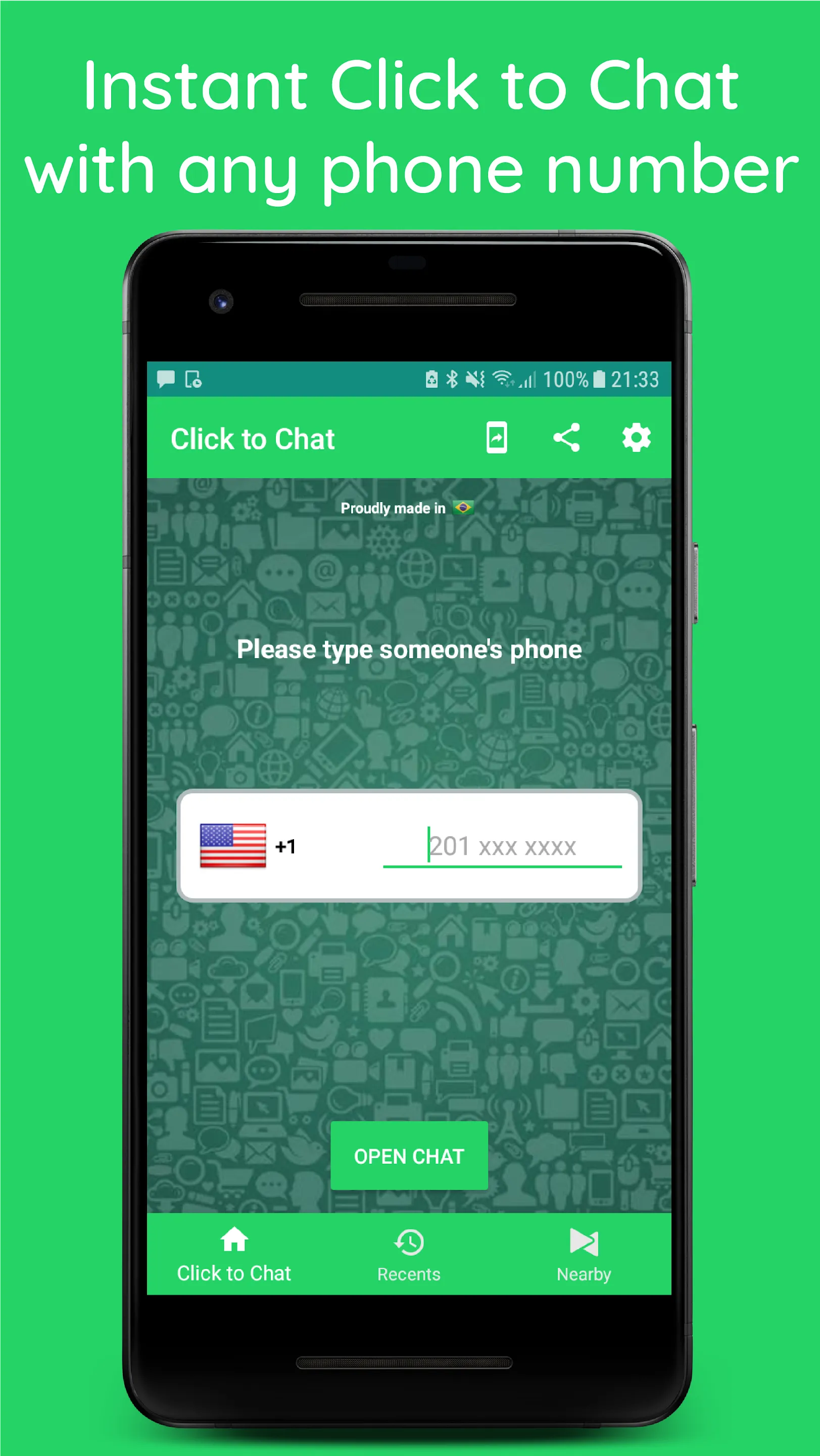 Instant Click To Chat | Indus Appstore | Screenshot